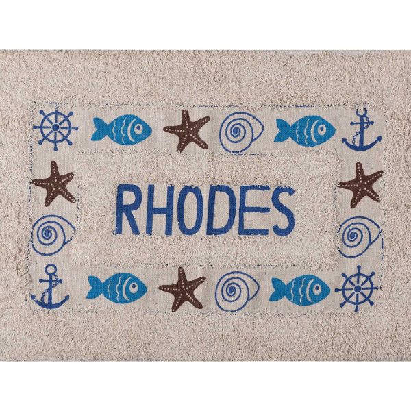 Πατάκι ψάρι RHODES (50cm x 80cm) μπλέ SilkFashion