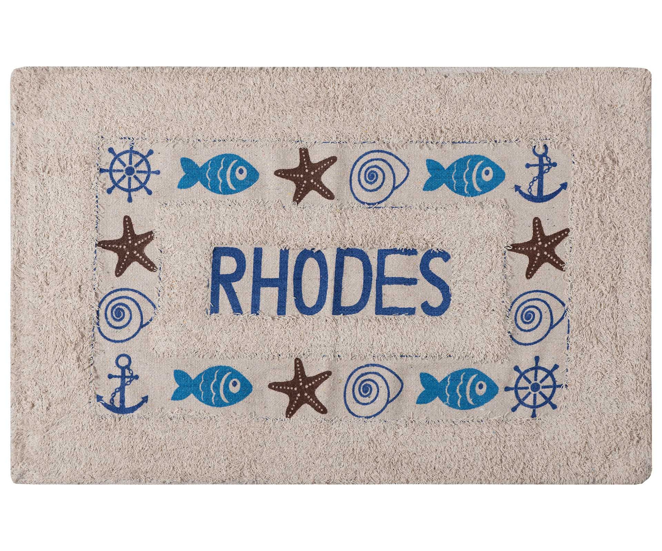 newfishrodos-1 Πατάκι ψάρι RHODES (50cm x 80cm) μπλέ SilkFashion - Image 1