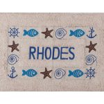 Πατάκι ψάρι RHODES (40cm x 60cm) μπλέ SilkFashion