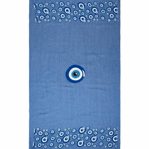 Pestemal nkp544 (90cm x 180cm) μπλέ ροαγιάλ SilkFashion