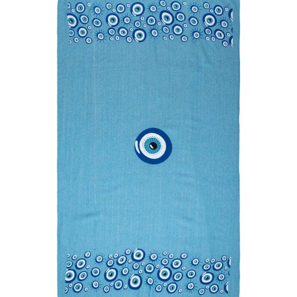 Pestemal nkp544 (90cm x 180cm) τυρκουάζ SilkFashion