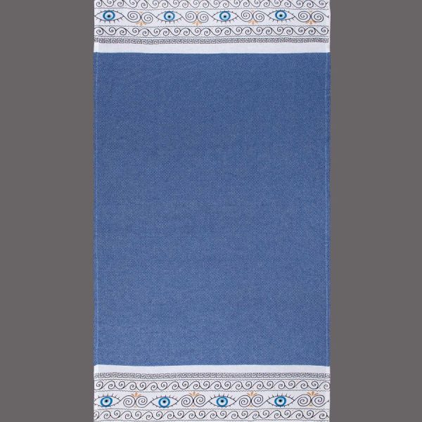 Pestemal nkp554 (90cm x 180cm) μπλέ ροαγιάλ SilkFashion