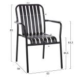 ΠΟΛΥΘΡΟΝΑ ΑΛΟΥΜΙΝΙΟΥ RACHEL HM6088.01 ΜΑΥΡΗ 63x58x85Υεκ. - Image 2