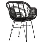 ΠΟΛΥΘΡΟΝΑ ΜΕ ΜΑΞΙΛΑΡΙ ΜΕΤΑΛΛΙΚΗ ALLEGRA HM5450.32 ΜΕ WICKER ΜΑΥΡΟ 58x59x82Υεκ. - Image 5