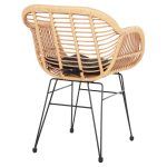 ΠΟΛΥΘΡΟΝΑ ΜΕ ΜΑΞΙΛΑΡΙ ΜΕΤΑΛΛΙΚΗ ALLEGRA HM5450.31 ΜΕ WICKER ΜΠΕΖ 58x59x82Υ - Image 5