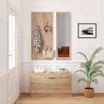 ΣΕΤ ΕΙΣΟΔΟΥ ΜΕ ΚΑΘΡΕΠΤΗ VERN HM2476.01 ΜΕΛΑΜΙΝΗ ΣΕ ΣΟΝΑΜΑ 80x27x175Υεκ - Image 5
