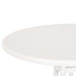 ΤΡΑΠΕΖΙ ΕΞ.ΧΩΡΟΥ ΣΤΡΟΓΓΥΛΟ LINO HM5973.02 ΜΕΤΑΛΛΙΚΟ ΛΕΥΚΟ Φ60x70Υεκ. - Image 5