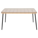 ΤΡΑΠΕΖΙ ΟΡΘΟΓΩΝΙΟ ALLEGRA HM5537.11 ΜΕΤΑΛ.ΜΑΥΡΟ-P.E. RATTAN ΦΥΣΙΚΟ 139,5x79,5x73Υεκ. - Image 3