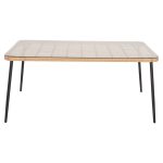 ΤΡΑΠΕΖΙ ΟΡΘΟΓΩΝΙΟ ALLEGRA HM5538.11 ΜΕΤΑΛ.ΜΑΥΡΟ-P.E. RATTAN ΦΥΣΙΚΟ 159,5x89,5x72Υεκ. - Image 3