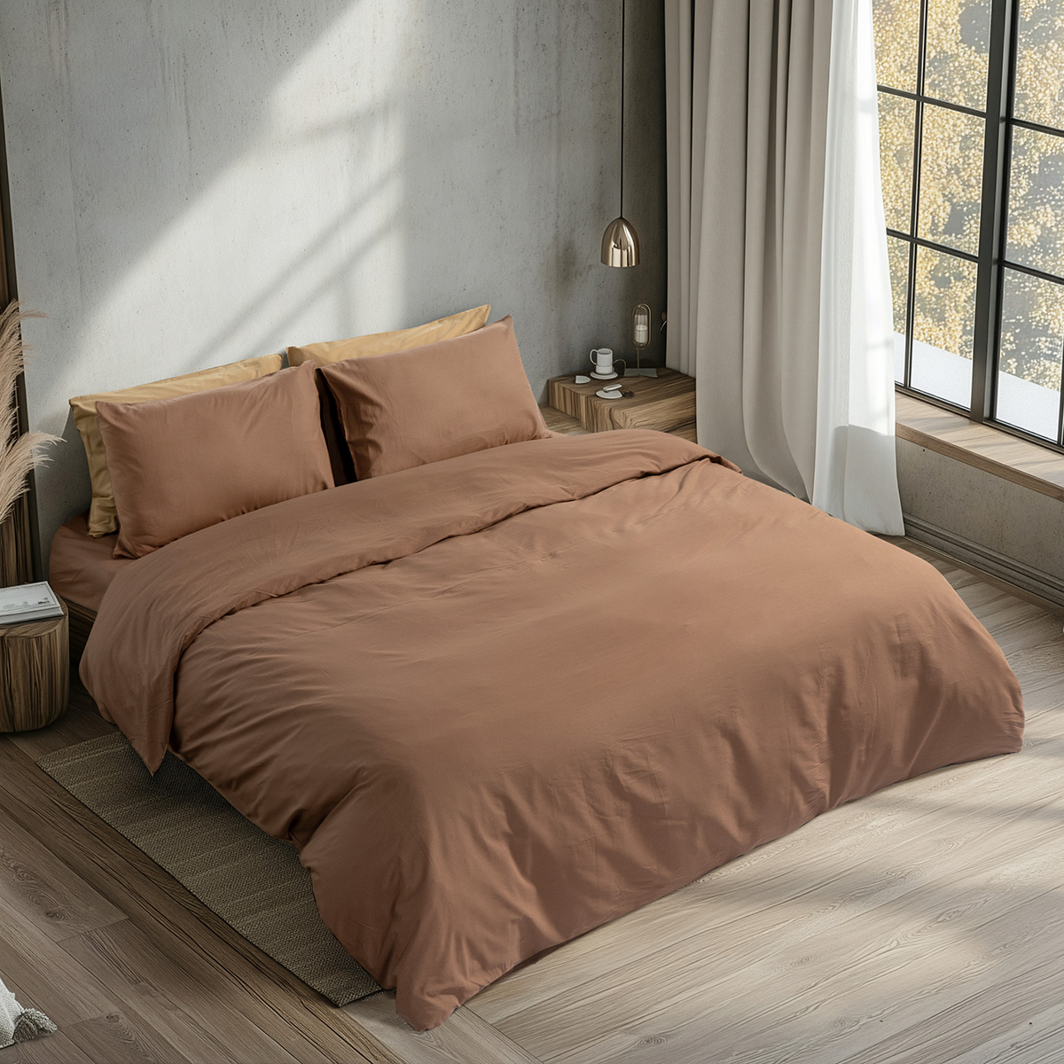 1230_mocha Beauty Home Πάπλωμα υπέρδιπλο Prime Αrt 1230 220x240 Μόκα - Image 1