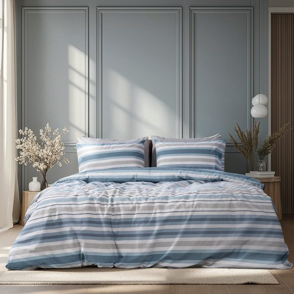 Beauty Home Ζεύγος μαξιλαροθήκες Moments Art 12561 51x73 Σιέλ,Γκρι