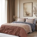 Beauty Home Σετ σεντόνια King size Moments Art 12565 270x260 Καφέ,Ανθρακί