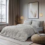 Beauty Home Σετ σεντόνια διπλά Moments Art 12567 200x260 Λαδί,Γκρι