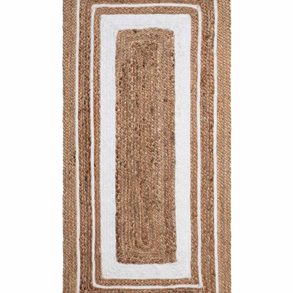 Χαλί γιούτα 1725 (60cm x 130cm) natural/white SilkFashion
