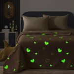 Κουβέρτα Ημίδιπλη 160×220 Luminous Φωσφοριζέ Cosmin Hearts New - Image 2