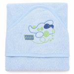 Βρεφική Κάπα Με Κουκούλα 75x75 Cosmin Baby Blue-Green