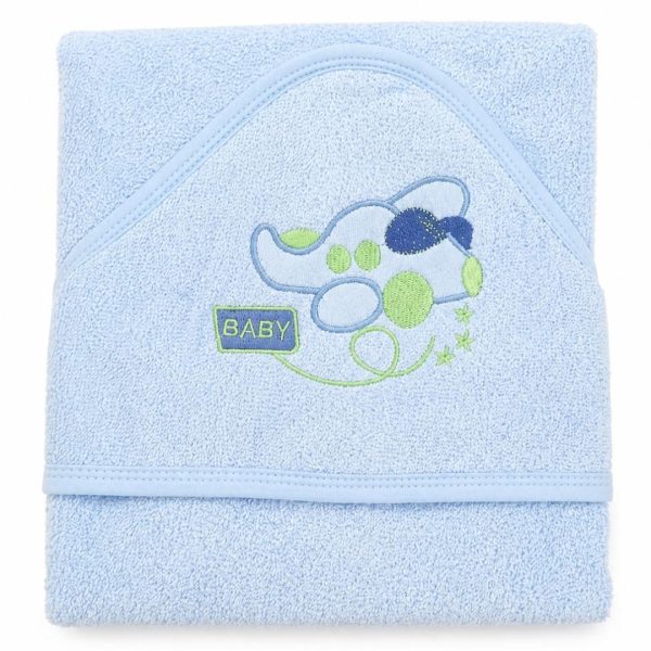 Βρεφική Κάπα Με Κουκούλα 75x75 Cosmin Baby Blue-Green
