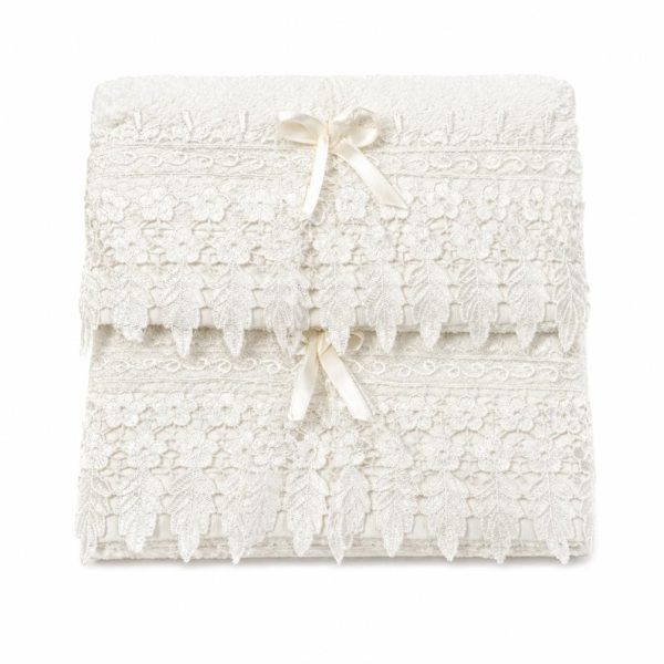 Σετ Πετσέτες 2 Τεμαχίων Lace White II