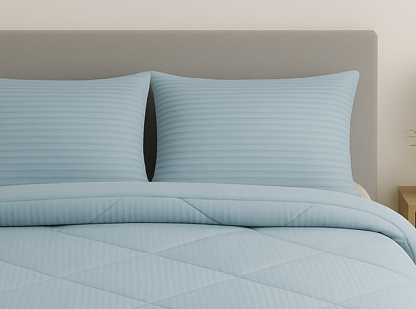 Ζεύγος Μαξιλαροθήκες 50x70 Cosmin Stripe Light Blue