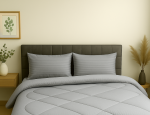 Ζεύγος Μαξιλαροθήκες 50x70 Cosmin Stripe Light Grey