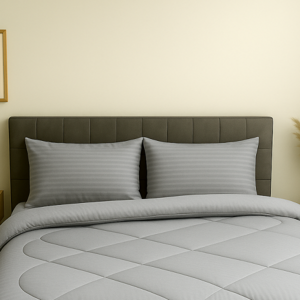 Ζεύγος Μαξιλαροθήκες 50x70 Cosmin Stripe Light Grey