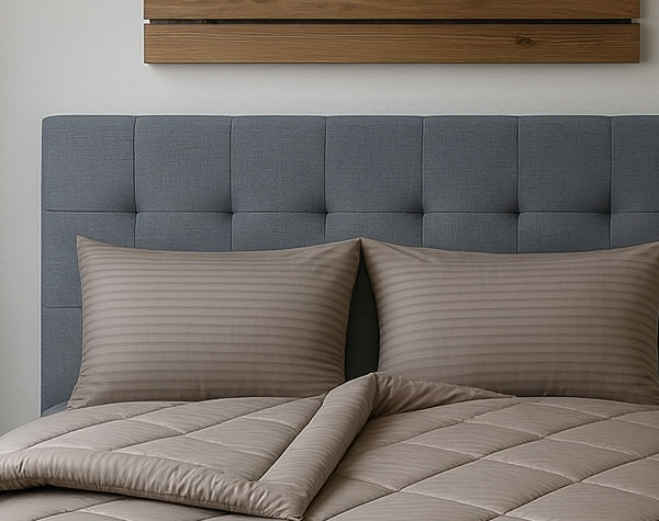 Ζεύγος Μαξιλαροθήκες 50x70 Cosmin Stripe Dark Beige