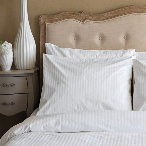 Ζεύγος Μαξιλαροθήκες 50x70 Cosmin Stripe White