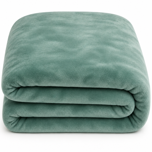 Κουβέρτα Ημίδιπλη Βελουτέ 160x220 Cosmin Velvet Mint