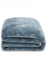 Κουβέρτα Υπέρδιπλη Βελουτέ 220x240 Cosmin Velvet Blue - Image 2