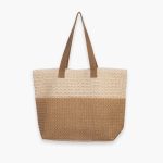 Τσάντα Θαλάσσης Ψάθινη 50x38x36x14 Nef Nef Sandre Ecru-Natural