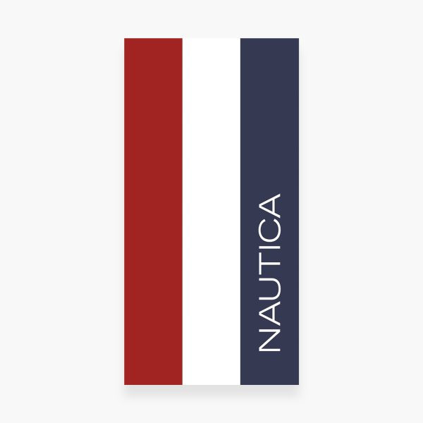 Πετσέτα Θαλάσσης 80×160 Nautica Nau Way Up Red-White-Blue