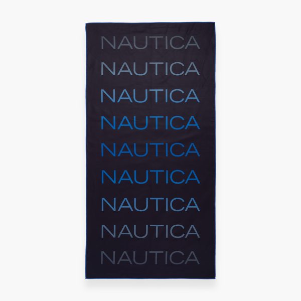 Πετσέτα Θαλάσσης 80×160 Nautica BLACK Nau Spread Black Microfiber