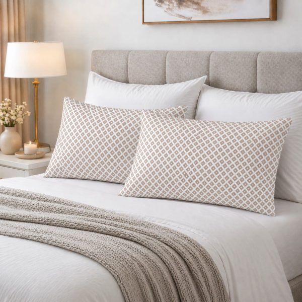 Ζεύγος Μαξιλαροθήκες 52x72 Ariel Beige Astron Italy