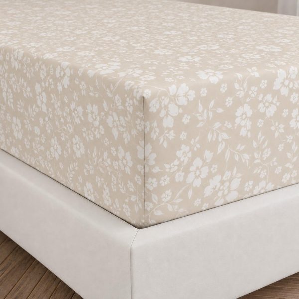 Σεντόνια Μονά (Σετ) Με Λάστιχο (100x200+30) Emily Beige Astron Italy