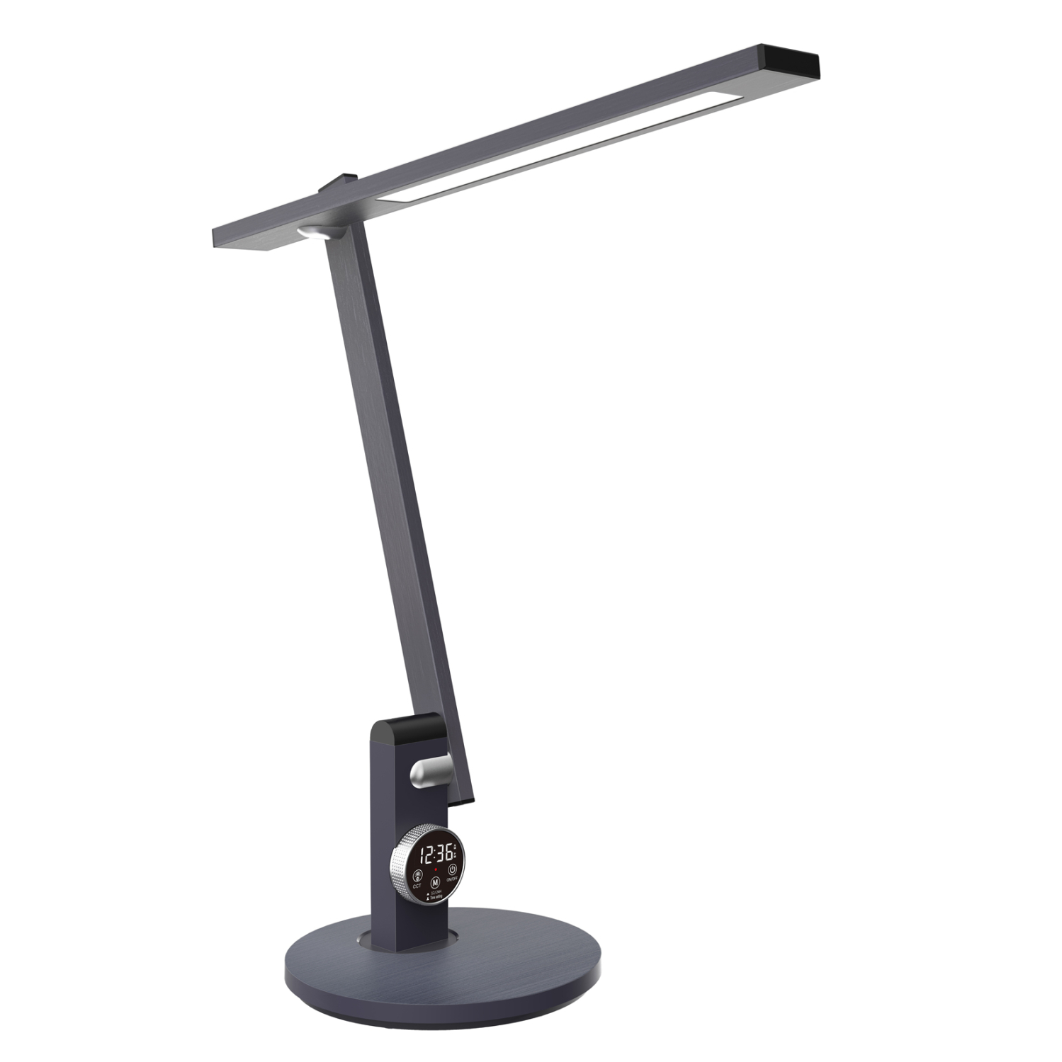 fotistiko-grafeioy-led-fb9444507-gkri-me ΦΩΤΙΣΤΙΚΟ ΓΡΑΦΕΙΟΥ LED BLAIN PRO HM4445.07 ΓΚΡΙ ΜΕΤΑΛΛΙΚΟ ΧΡΩΜΑ Φ19x49,9Υεκ. - Image 1