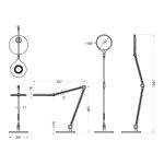 ΦΩΤΙΣΤΙΚΟ ΓΡΑΦΕΙΟΥ LED BLAIN PRO HM4452.02 ΜΑΥΡΟ ΧΡΩΜΑ ABS 55,7x49,7Υεκ. - Image 2