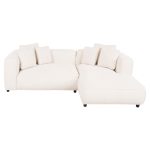 ΚΑΝΑΠΕΣ ΓΩΝΙΑ (ΔΕΞΙΑ) 3-ΘΕΣΙΟΣ GRACE HM3280.02R ΛΕΥΚΟ ΥΦΑΣΜΑ 252x160x70-90Υεκ - Image 3