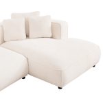 ΚΑΝΑΠΕΣ ΓΩΝΙΑ (ΔΕΞΙΑ) 3-ΘΕΣΙΟΣ GRACE HM3280.02R ΛΕΥΚΟ ΥΦΑΣΜΑ 252x160x70-90Υεκ - Image 6