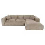 ΚΑΝΑΠΕΣ ΓΩΝΙΑ BRICKEN HM3275.01R ΜΠΕΖ ΥΦΑΣΜΑ 110-282x98-160x72Υεκ. - Image 3