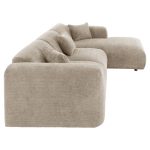 ΚΑΝΑΠΕΣ ΓΩΝΙΑ BRICKEN HM3275.01R ΜΠΕΖ ΥΦΑΣΜΑ 110-282x98-160x72Υεκ. - Image 4