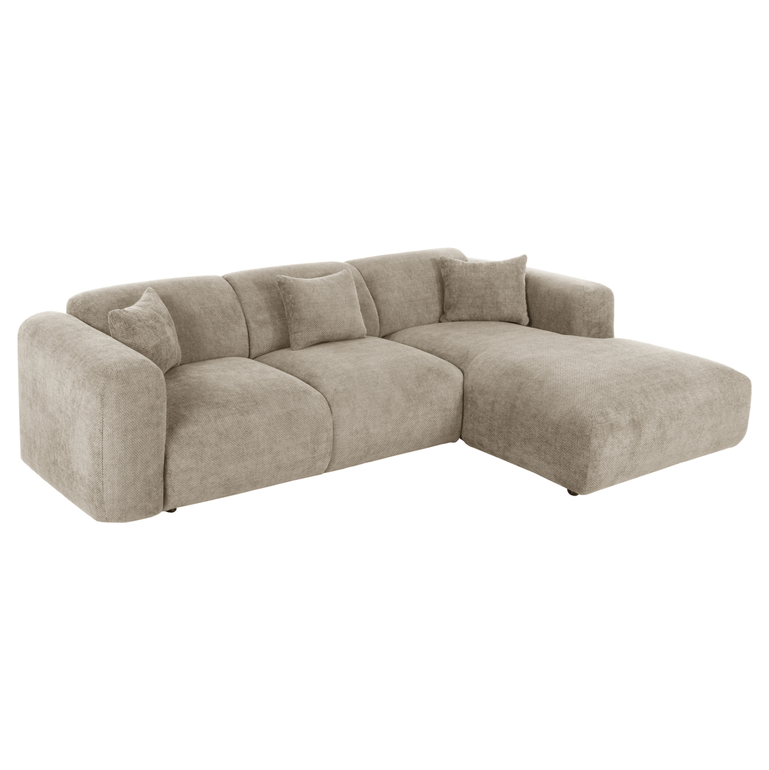 kanapes-gonia-fb9327501r-mpez-yfasma-110 ΚΑΝΑΠΕΣ ΓΩΝΙΑ BRICKEN HM3275.01R ΜΠΕΖ ΥΦΑΣΜΑ 110-282x98-160x72Υεκ. - Image 1