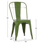ΚΑΡΕΚΛΑ ΜΕΤΑΛΛΙΚΗ MELITA ΣΕ LIGHT OLIVE GREEN 43x50x82Y εκ. HM8641.13 - Image 2