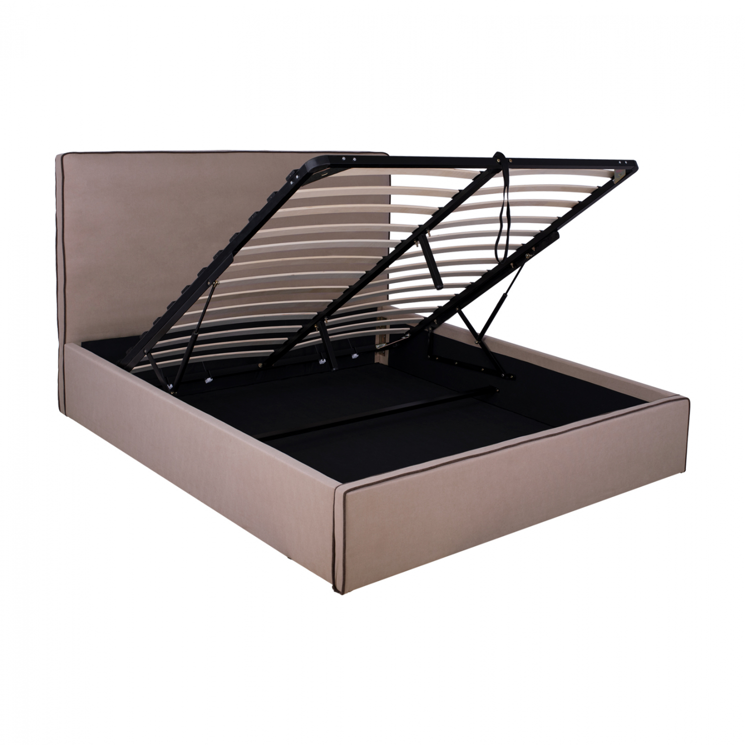 krebati-fb958402-160x200-ek-me-apothikey ΚΡΕΒΑΤΙ ALLIE HM584.02 160x200 εκ. ΜΕ ΑΠΟΘΗΚΕΥΤΙΚΟ ΧΩΡΟ ΜΠΕΖ ΥΦΑΣΜΑ - Image 1