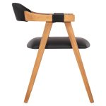ΠΟΛΥΘΡΟΝΑ RIMINI HM9867.02 ΞΥΛΟ TEAK ΦΥΣΙΚΟ-ΜΑΥΡΟ ΣΧΟΙΝΙ & PU ΚΑΘΙΣΜΑ 60x61x76Υεκ. - Image 4