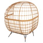 ΠΟΛΥΘΡΟΝΑ ΦΩΛΙΑ MIAMI 2 ΑΤΟΜΩΝ ΤΥΠΟΥ RATTAN HM5870.11 132.5x90x154Υεκ - Image 5