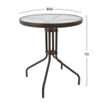 ΣΕΤ ΕΞ.ΧΩΡΟΥ 3ΤΜΧ LIMA HM21038.02 ΤΡΑΠΕΖΙ LIMA & 2 ΠΤΥΣΣΟΜΕΝΕΣ ΚΑΡΕΚΛΕΣ ΚΑΦΕ - Image 2