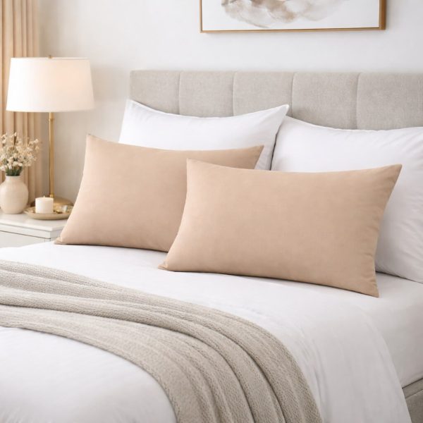 Ζεύγος Μαξιλαροθήκες 52x72 Beige Astron Italy