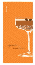 Πετσέτα Θαλάσσης 80×160 Feel And Touch  Printed Espresso-Martini
