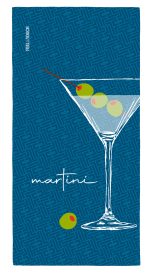 Πετσέτα Θαλάσσης 80×160 Feel And Touch  Printed Martini