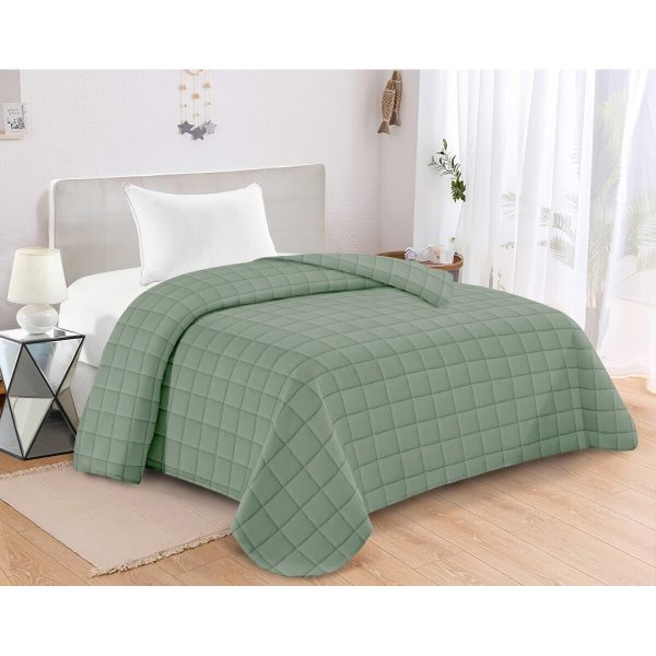 ΚΟΥΒΕΡΛΙ ΚΑΠΙΤΟΝΕ ΜΟΝΟ 160X240 ADAM HOME ANTEL GREEN